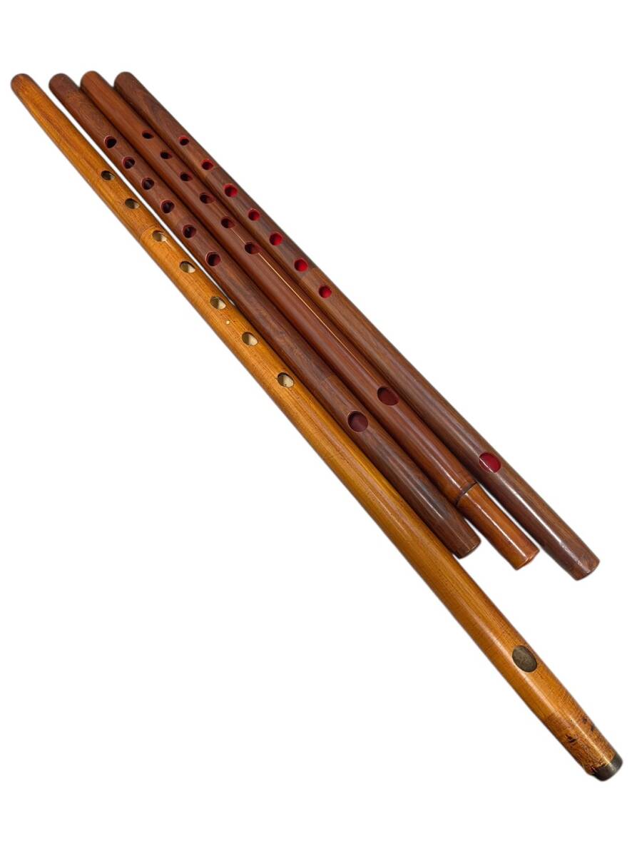 JS123 佐藤金作 銘入前作品 篠笛　4本_画像1