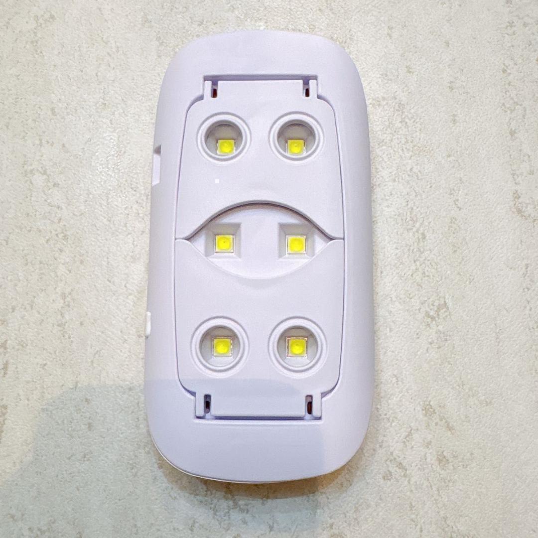 ジェルネイル ライト USB コンパクト UV レジン 硬化 LED ランプ タイプC ピンク_画像6
