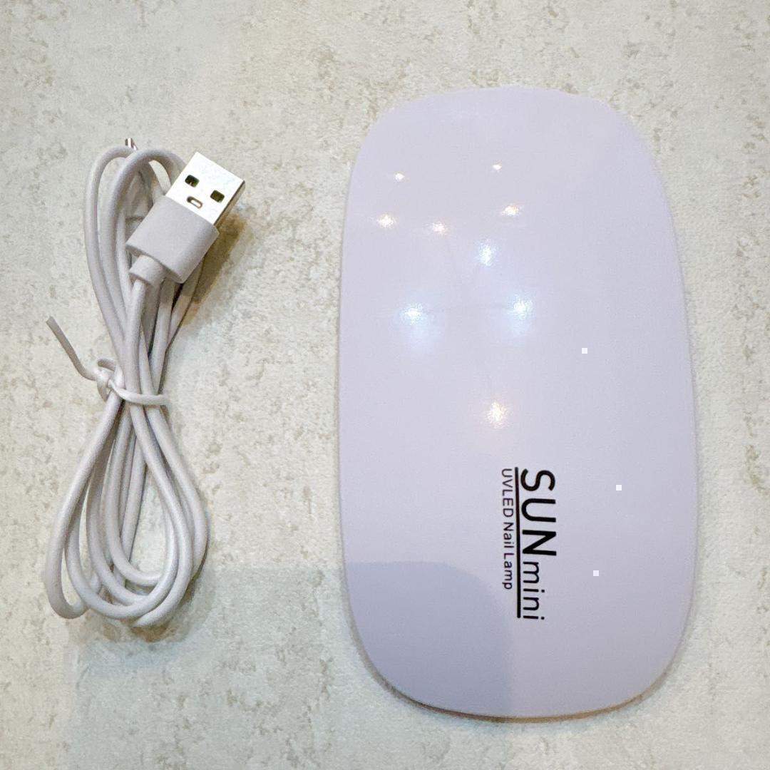 ジェルネイル ライト USB コンパクト UV レジン 硬化 LED ランプ タイプC ホワイト_画像5