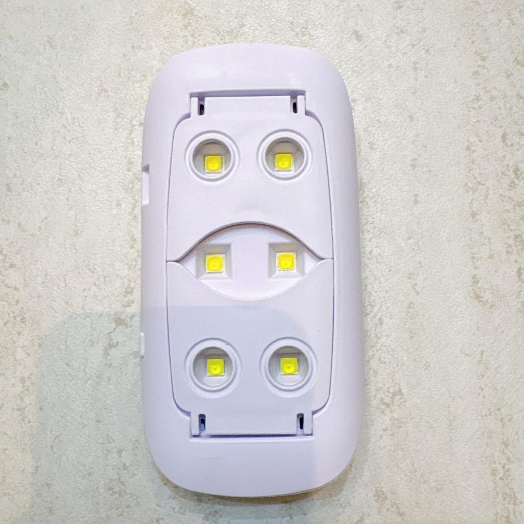 ジェルネイル ライト USB コンパクト UV レジン 硬化 LED ランプ タイプC ホワイト_画像6