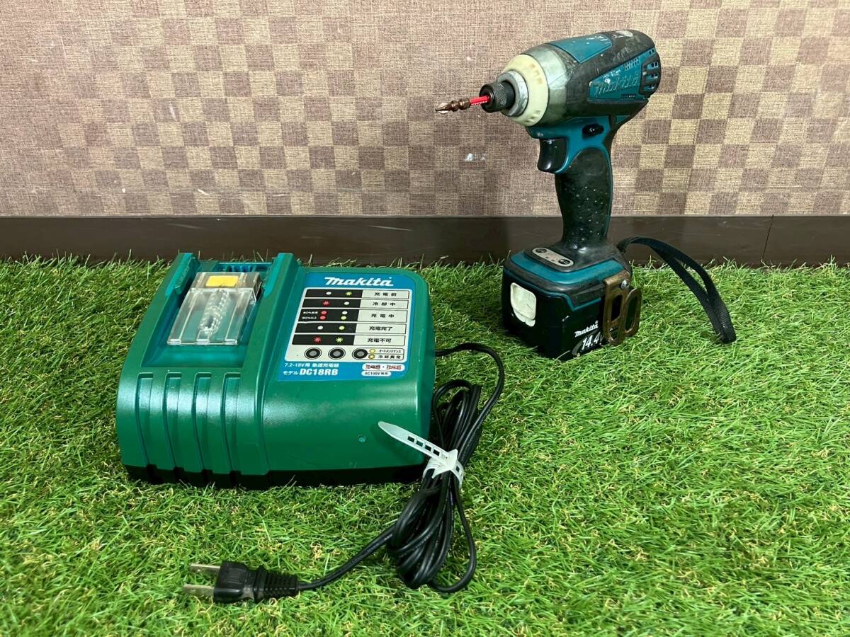 makita マキタ 14.4V 充電式 インパクトドライバ TD133D 充電器＋純正リチウムバッテリ１個付 キング工具 【1703K】_画像1