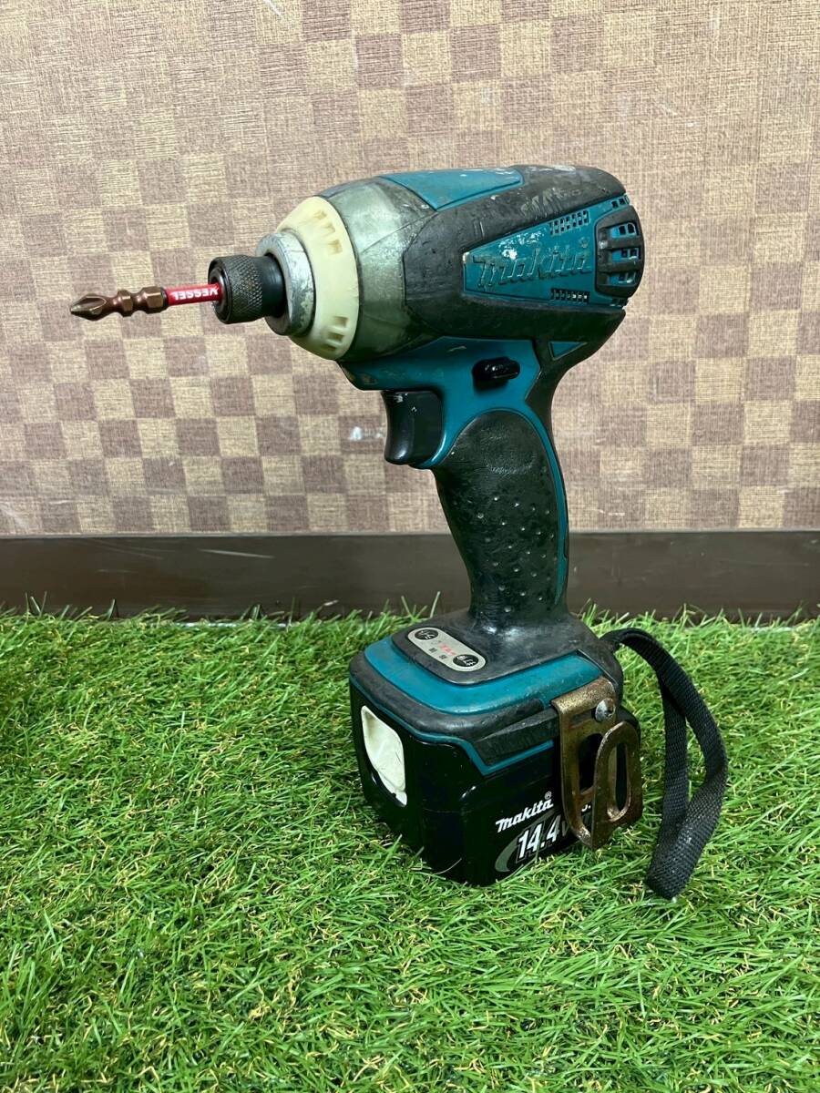 makita マキタ 14.4V 充電式 インパクトドライバ TD133D 充電器＋純正リチウムバッテリ１個付 キング工具 【1703K】_画像2