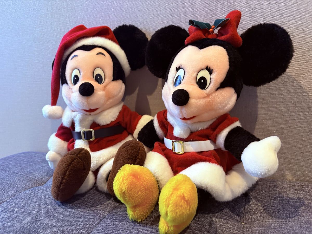 Disney ディズニー ミッキーマウス ミニーマウス クリスマス ぬいぐるみ 洋服着脱可能 昭和レトロ サンアンドスター 東京ディズニーランド_画像2