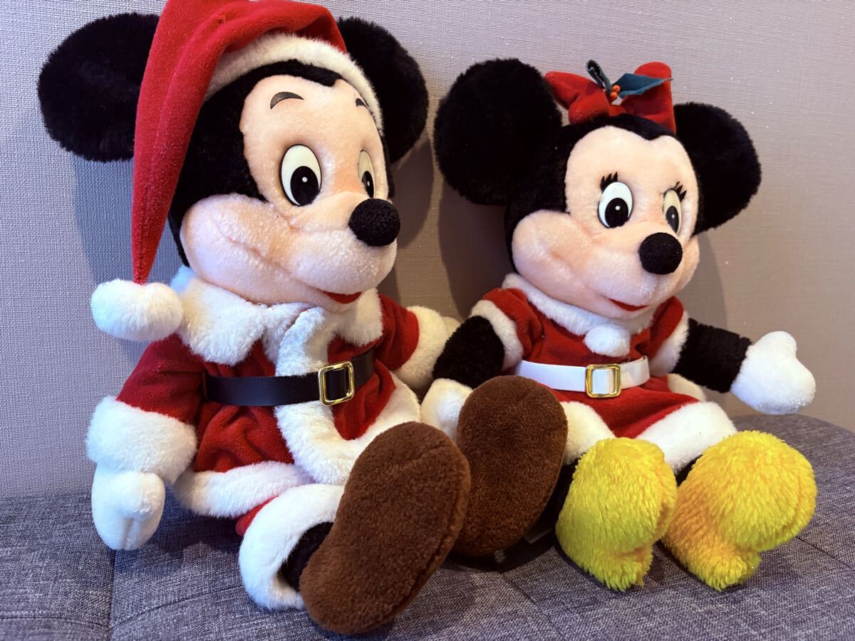 Disney ディズニー ミッキーマウス ミニーマウス クリスマス ぬいぐるみ 洋服着脱可能 昭和レトロ サンアンドスター 東京ディズニーランド_画像3