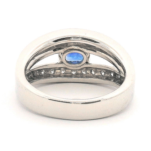 タサキ サファイア0.92ct ダイヤ0.53ct リング K18WG 13号 新品仕上げ済み/送料無料・返品可._画像2
