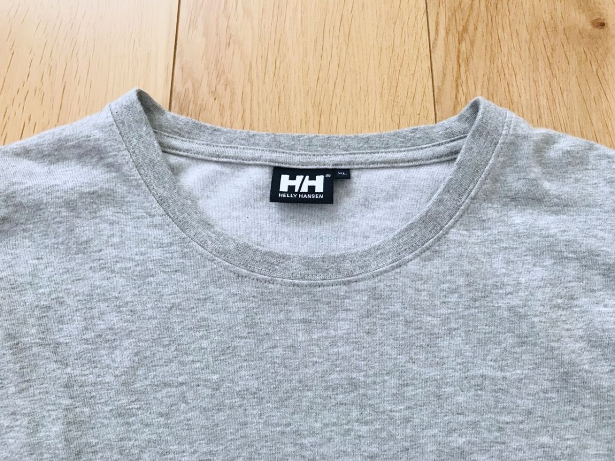 【美品】ヘリーハンセン＊長袖プリントTシャツ＊グレー＊XL_画像4