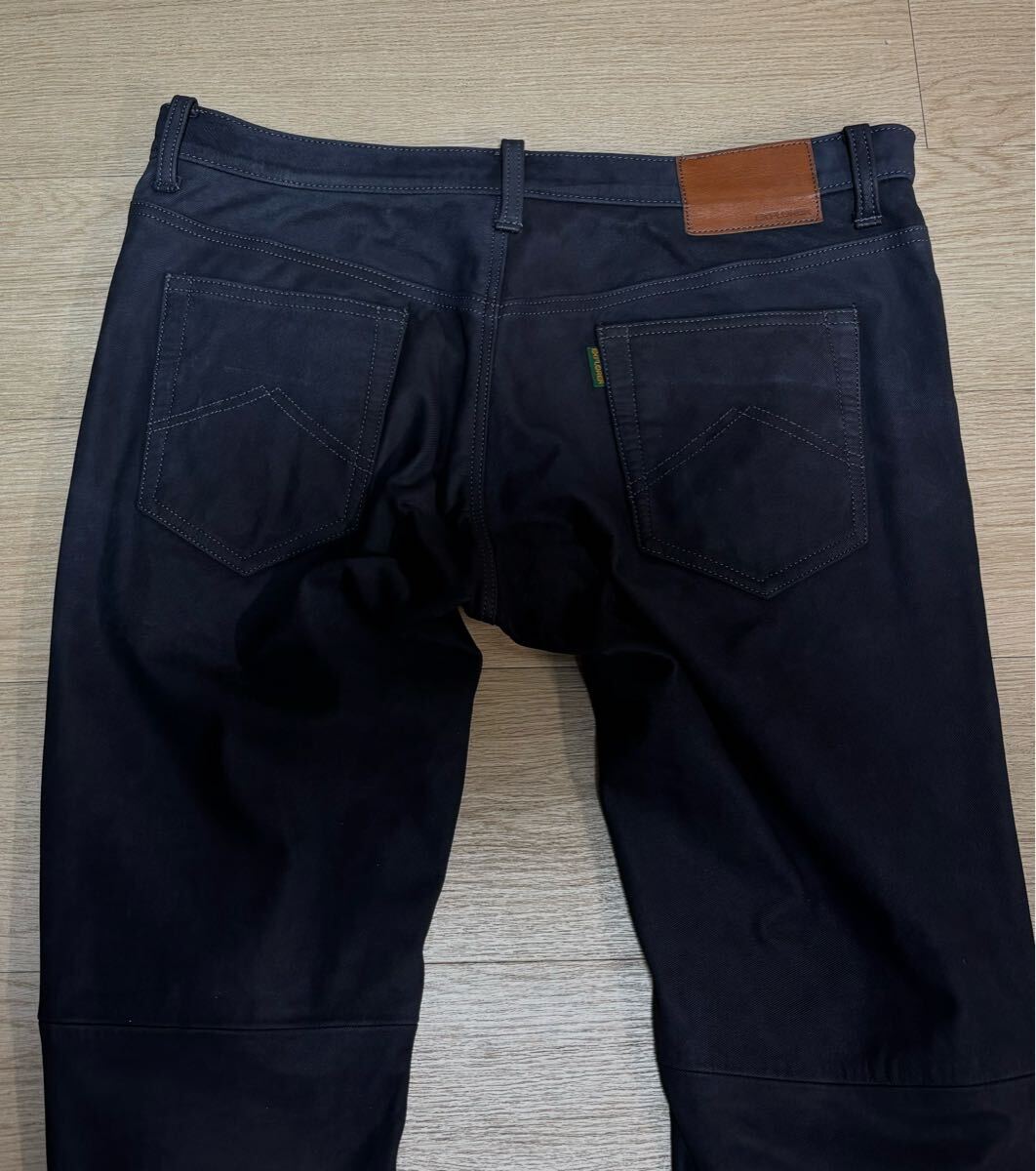 クシタニEX-1217Rエクスプローラーライドジーンズ32インチ牛革オールドブラックレザーパンツEXPLORER RIDE JEANS撥水ツーリングKUSHITANI_画像4