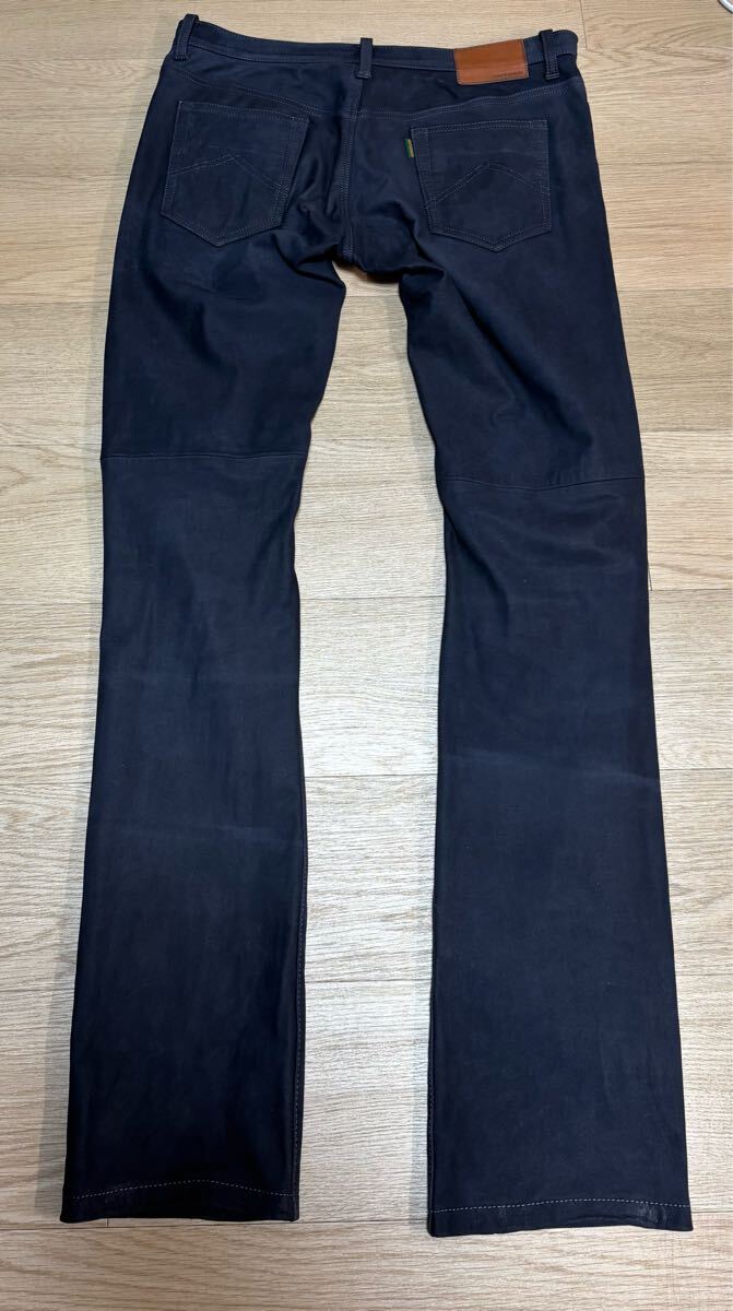 クシタニEX-1217Rエクスプローラーライドジーンズ32インチ牛革オールドブラックレザーパンツEXPLORER RIDE JEANS撥水ツーリングKUSHITANI_画像3