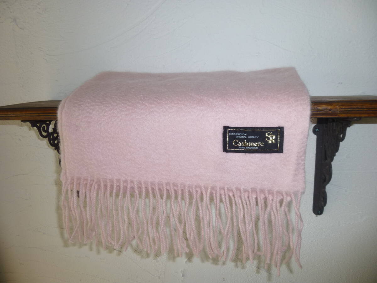 カシミヤ 100% マフラー ピンク色 cashmere カシミア pink メンズ レディース 紳士 婦人 冬物 ストール_画像2