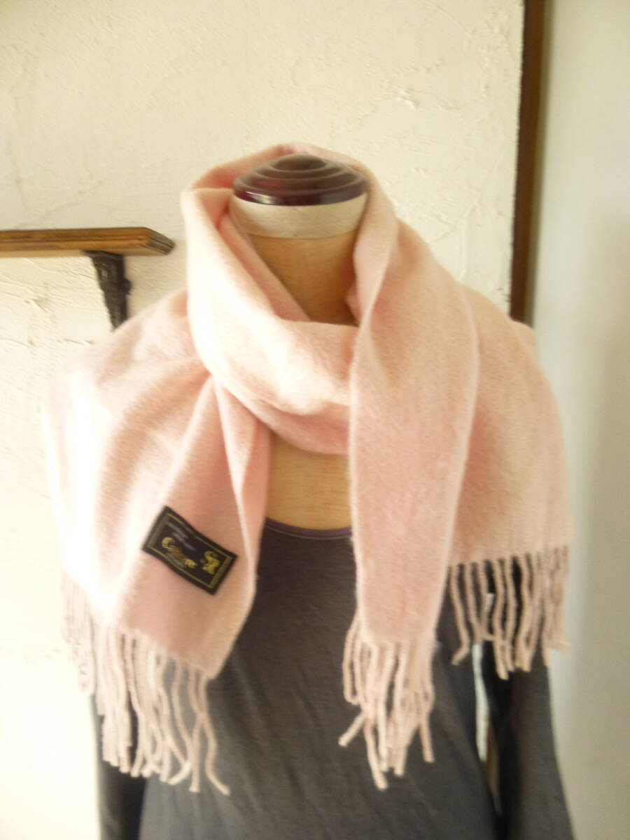 カシミヤ 100% マフラー ピンク色 cashmere カシミア pink メンズ レディース 紳士 婦人 冬物 ストール_画像6