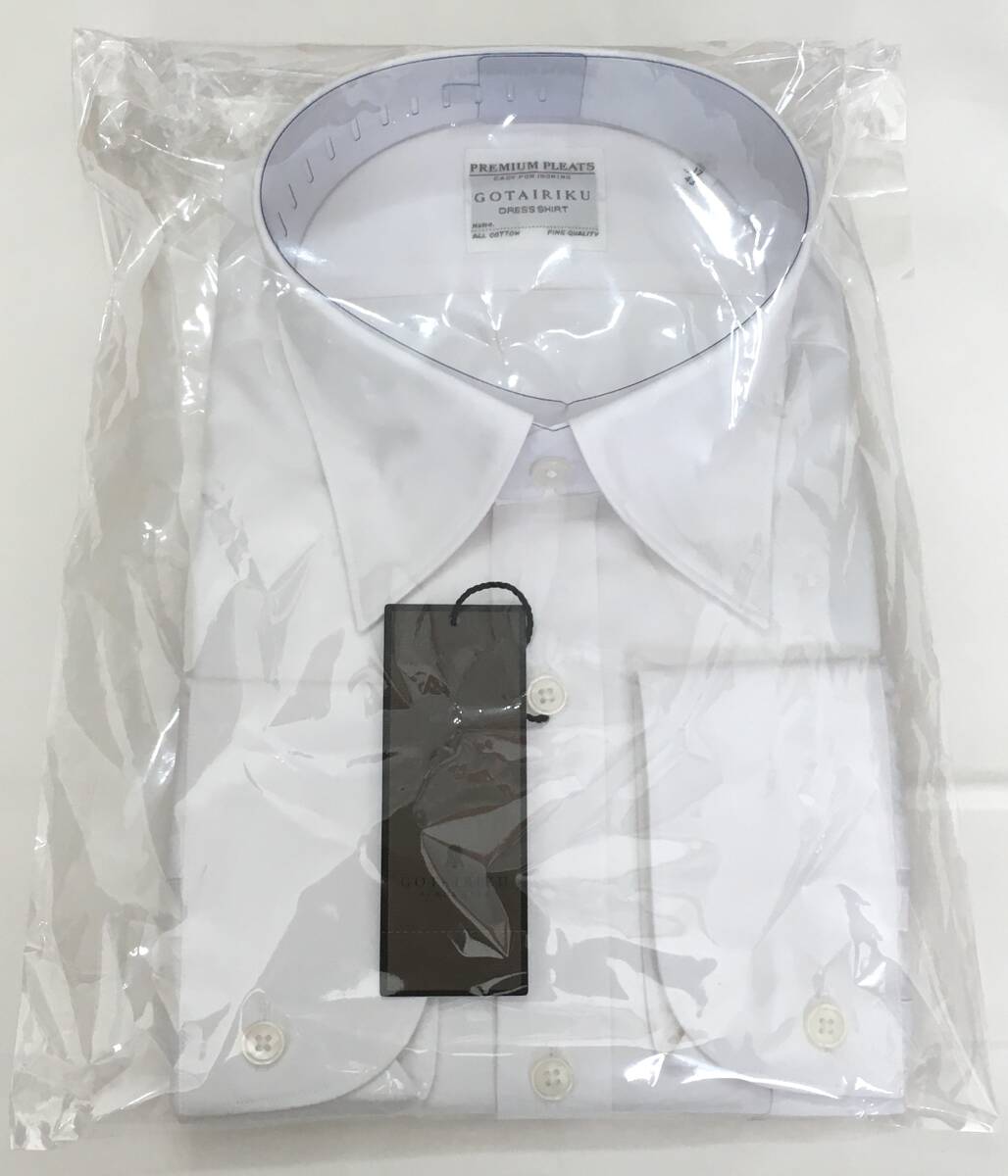 gotairiku 五大陸　PREMIUMPLEATS 長袖シャツ 綿100％　43 LL　オンワード　定価14.300円_画像4