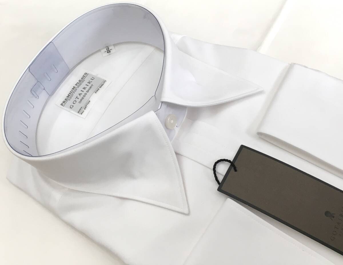 gotairiku 五大陸　PREMIUMPLEATS 長袖シャツ 綿100％　43 LL　オンワード　定価14.300円_画像2