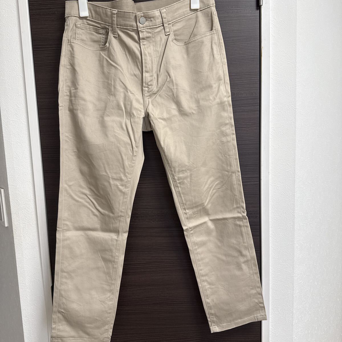 UNIQLO ユニクロ ベージュ ストレッチ パンツ L_画像1