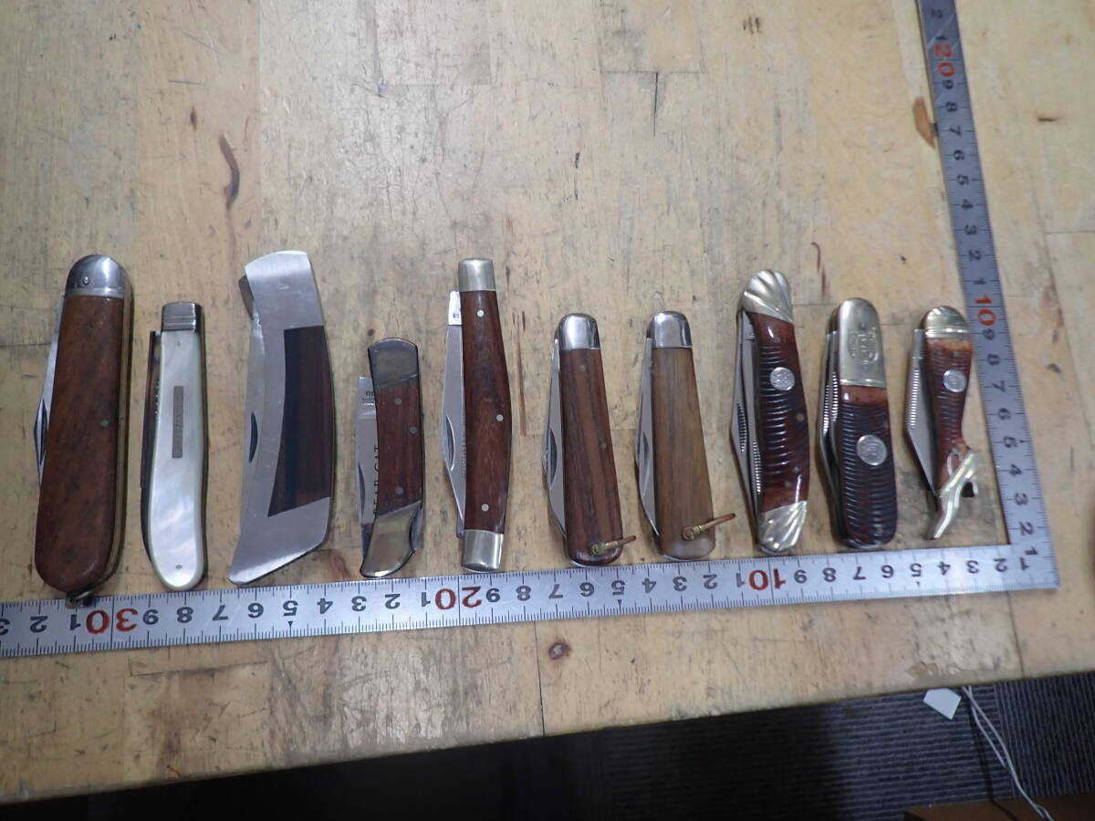 『B22A』フォールディングナイフ 10本(10点)まとめてセット TESTED RR SHARP TOP EDGE MARK GERBER YAX 他_画像1