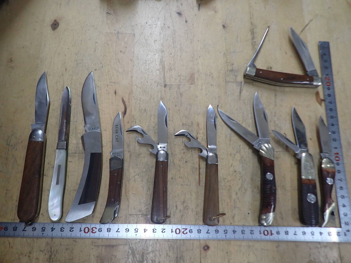 『B22A』フォールディングナイフ 10本(10点)まとめてセット TESTED RR SHARP TOP EDGE MARK GERBER YAX 他_画像4