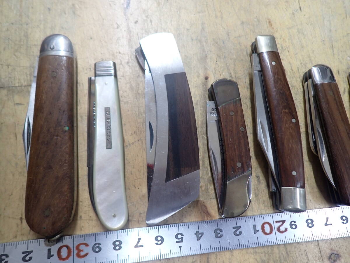 『B22A』フォールディングナイフ 10本(10点)まとめてセット TESTED RR SHARP TOP EDGE MARK GERBER YAX 他_画像3