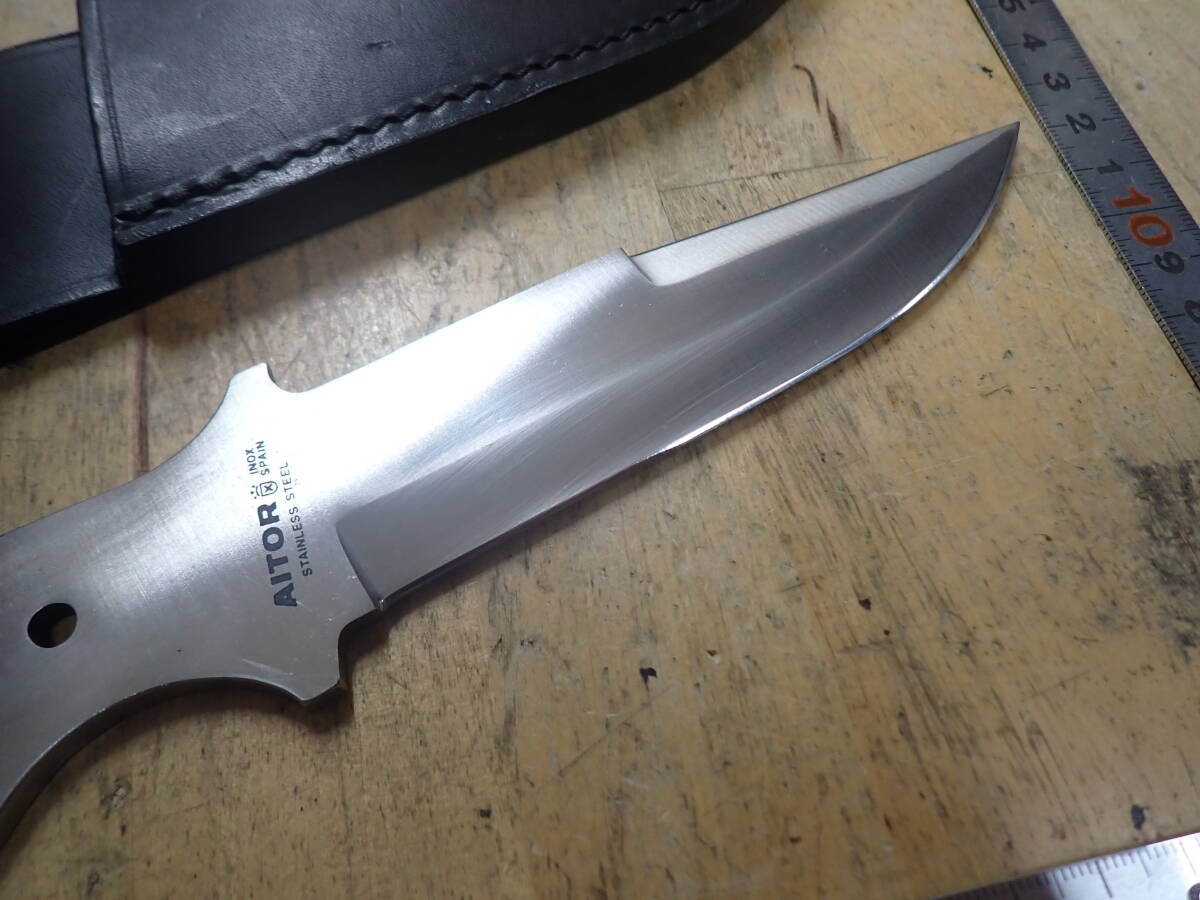 『B25A』AITOR アイトール シースナイフ ハンドル無　INOX スペイン_画像2