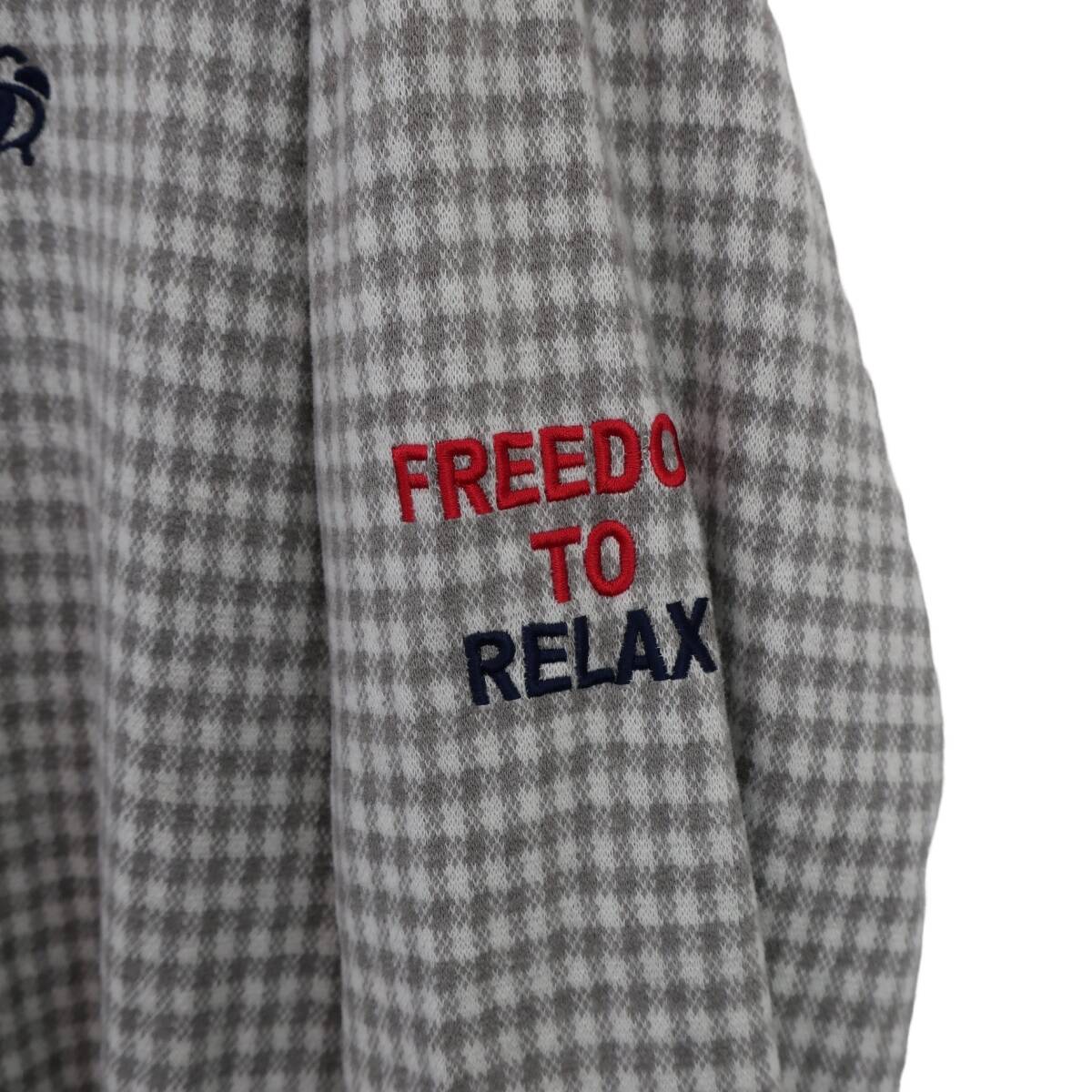 Paradiso(パラディーゾ) ハイネックシャツ グレーチェック メンズ LL ゴルフウェア 2510-0347 中古_画像4