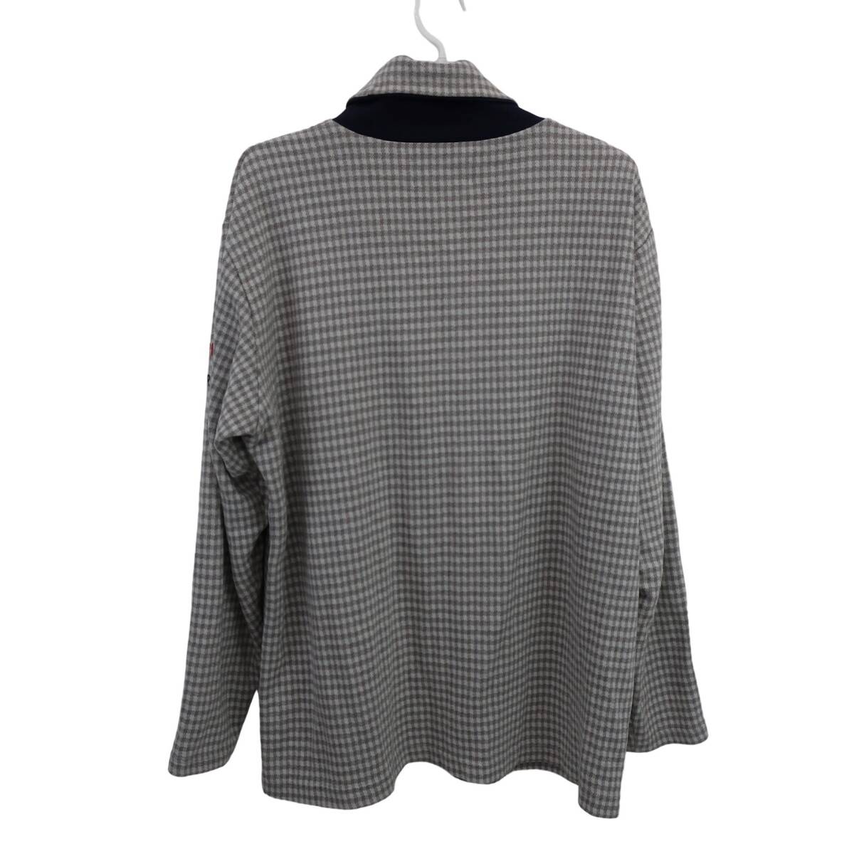 Paradiso(パラディーゾ) ハイネックシャツ グレーチェック メンズ LL ゴルフウェア 2510-0347 中古_画像7