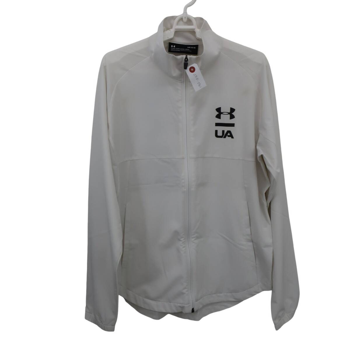 【美品】UNDER ARMOUR(アンダーアーマー) フルジップシャツ 白 メンズ LG ゴルフウェア 2510-0561 中古_画像1