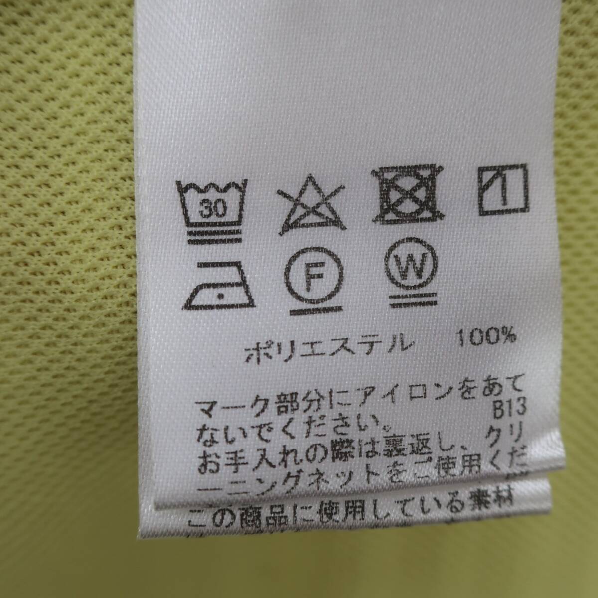 【美品】Paradiso(パラディーゾ) ポロシャツ 黄色 メンズ L ゴルフウェア 2510-0577 中古_画像7