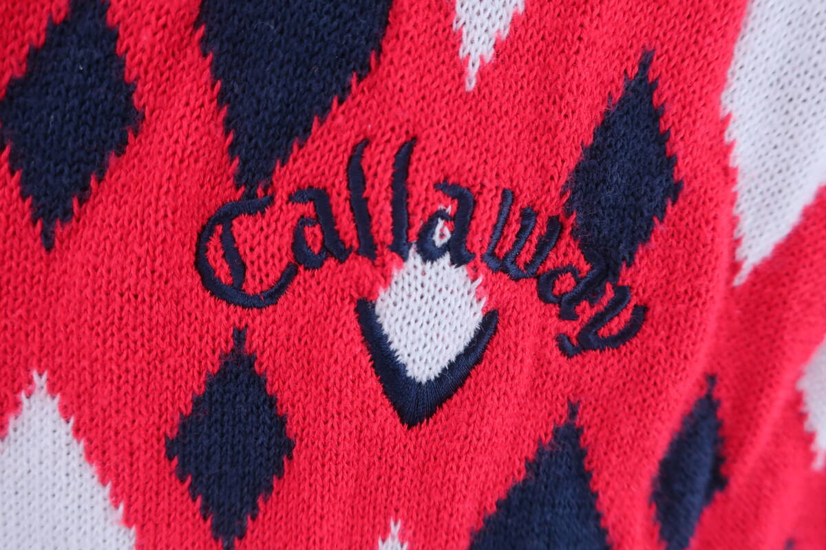 [50% off ]Callaway( Callaway ) вязаный лучший темно-синий мужской L Golf сопутствующие товары 2408-0043 б/у 