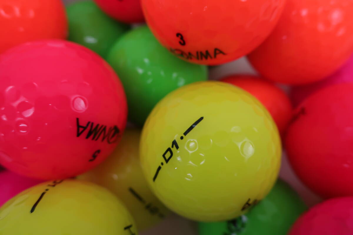 【40%オフ】HONMA GOLF(本間ゴルフ) ロストボール カラフル 20球 D1 ゴルフ用品 2408-0537 中古_画像1