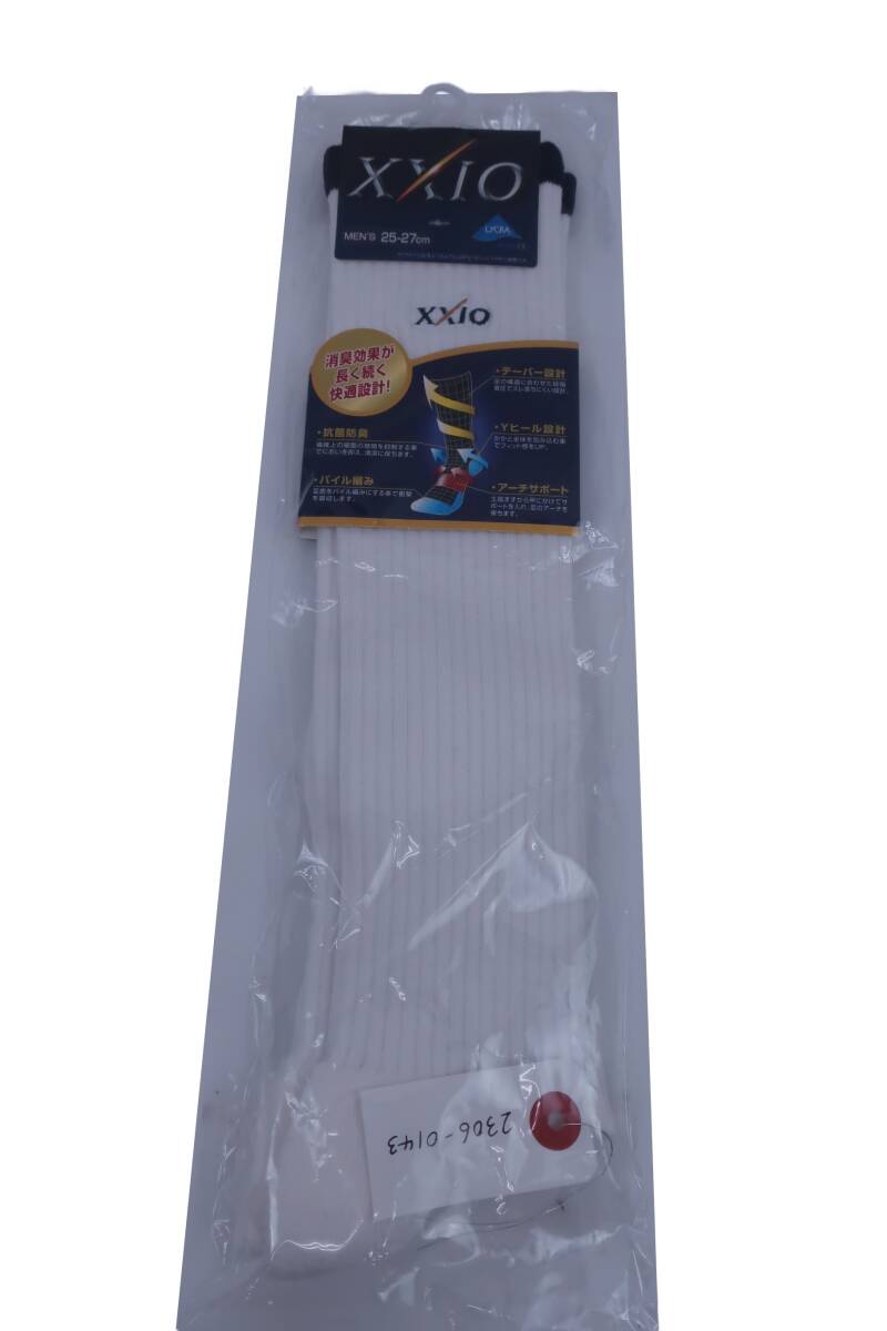 【50%オフ】【新品】XXIO(ゼクシオ) ソックス 白 メンズ 25-27cm ゴルフ用品 2306-0143 新品_画像1