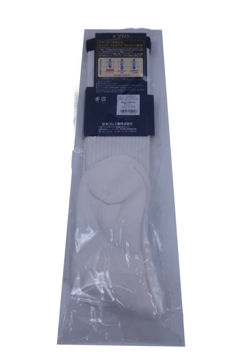 【50%オフ】【新品】XXIO(ゼクシオ) ソックス 白 メンズ 25-27cm ゴルフ用品 2306-0143 新品_画像2