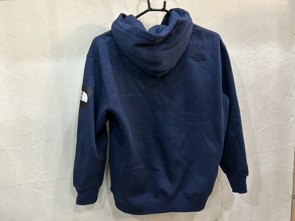 THE NORTH FACE / ザノースフェイス SQUARE LOGO FULLZIP HOODIE ジップパーカー NT61836 Sサイズ ネイビー USED_画像2