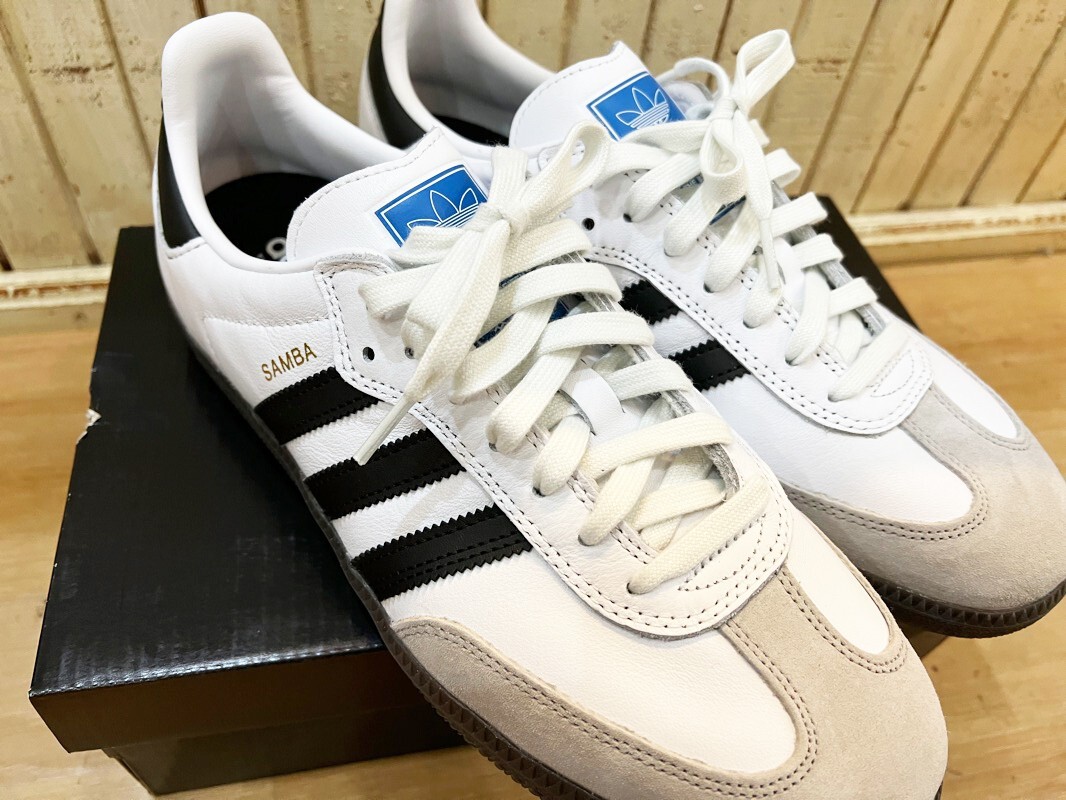 H83* не использовался adidas/ Adidas SAMBA ADV KATEBOARDING GZ8477 samba ADV черный × белый кожа замша спортивные туфли мужской 28cm*