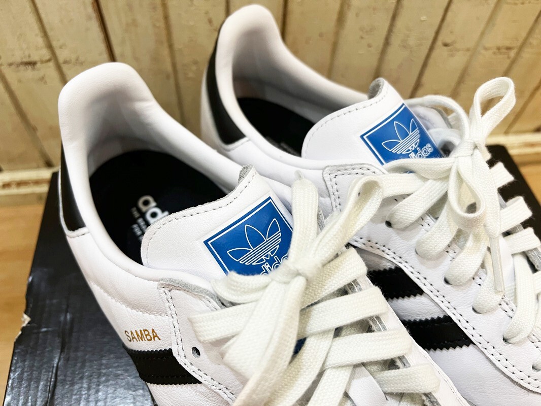 H83* не использовался adidas/ Adidas SAMBA ADV KATEBOARDING GZ8477 samba ADV черный × белый кожа замша спортивные туфли мужской 28cm*