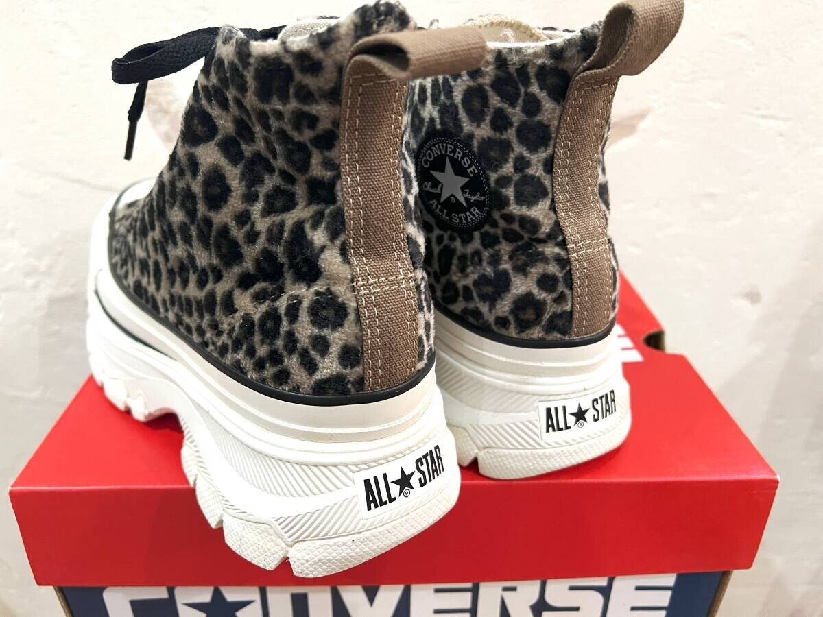 ★CONVERSE/コンバース ALL STAR TREKWAVE ANIMALFUR HI トレックウェーブ アニマルファー ヒョウ柄 スニーカー 厚底 ハイカット 23㎝★_画像7