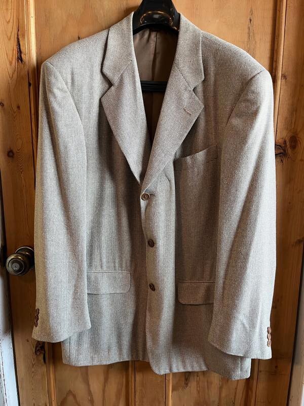 *Salvatore Ferragamo/ Salvatore Ferragamo шелк . шерсть жакет size54 мужской оттенок коричневого б/у одежда used*