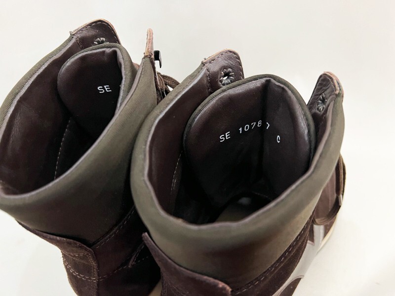 美品！Salvatore Ferragamo/サルヴァトーレ フェラガモ ハイカット スウェード スニーカー ブラウン レディース サイズ７ 靴_画像10
