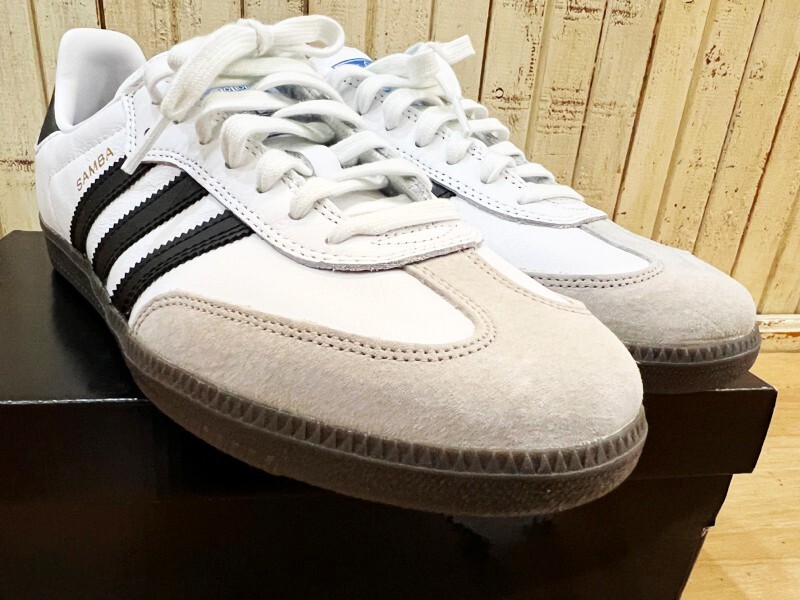 H83* не использовался adidas/ Adidas SAMBA ADV KATEBOARDING GZ8477 samba ADV черный × белый кожа замша спортивные туфли мужской 28cm*