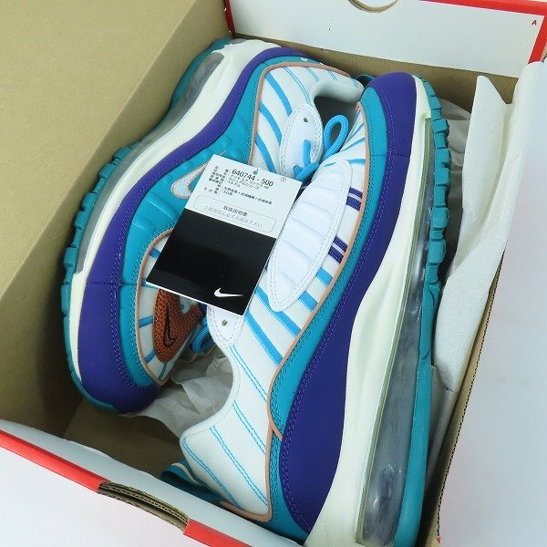 NIKE/ナイキ AIRMAX 98/エアマックス 98 CHARLOTTE HORNETS/シャーロット ホーネッツ 640744-500/28 /080_画像9