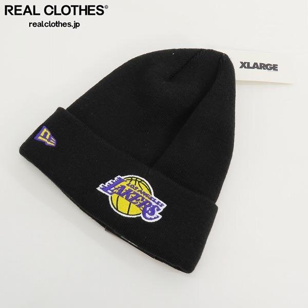 (B24)【複数個選択可能/未使用】NEW ERA × XLARGE x LAKERS NBA ミックスロゴ コラボ ニットキャップ/101221051022 /UPK_画像1