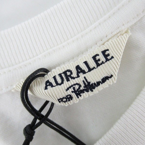 ☆【未使用】 AURALEE × Ron Herman/オーラリー×ロンハーマン 半袖 Tシャツ/ホワイト/A20ST04GT/0 /UPK_画像3