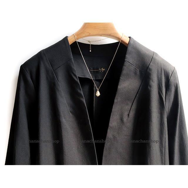 定価24000円【新品】日本製・スコットクラブ ヤマダヤ★上質ノーカラージャケット・黒 ブラック★アーガ■送料無料！！_画像3