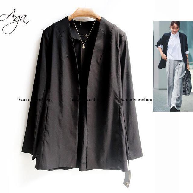 定価24000円【新品】日本製・スコットクラブ ヤマダヤ★上質ノーカラージャケット・黒 ブラック★アーガ■送料無料！！_画像1