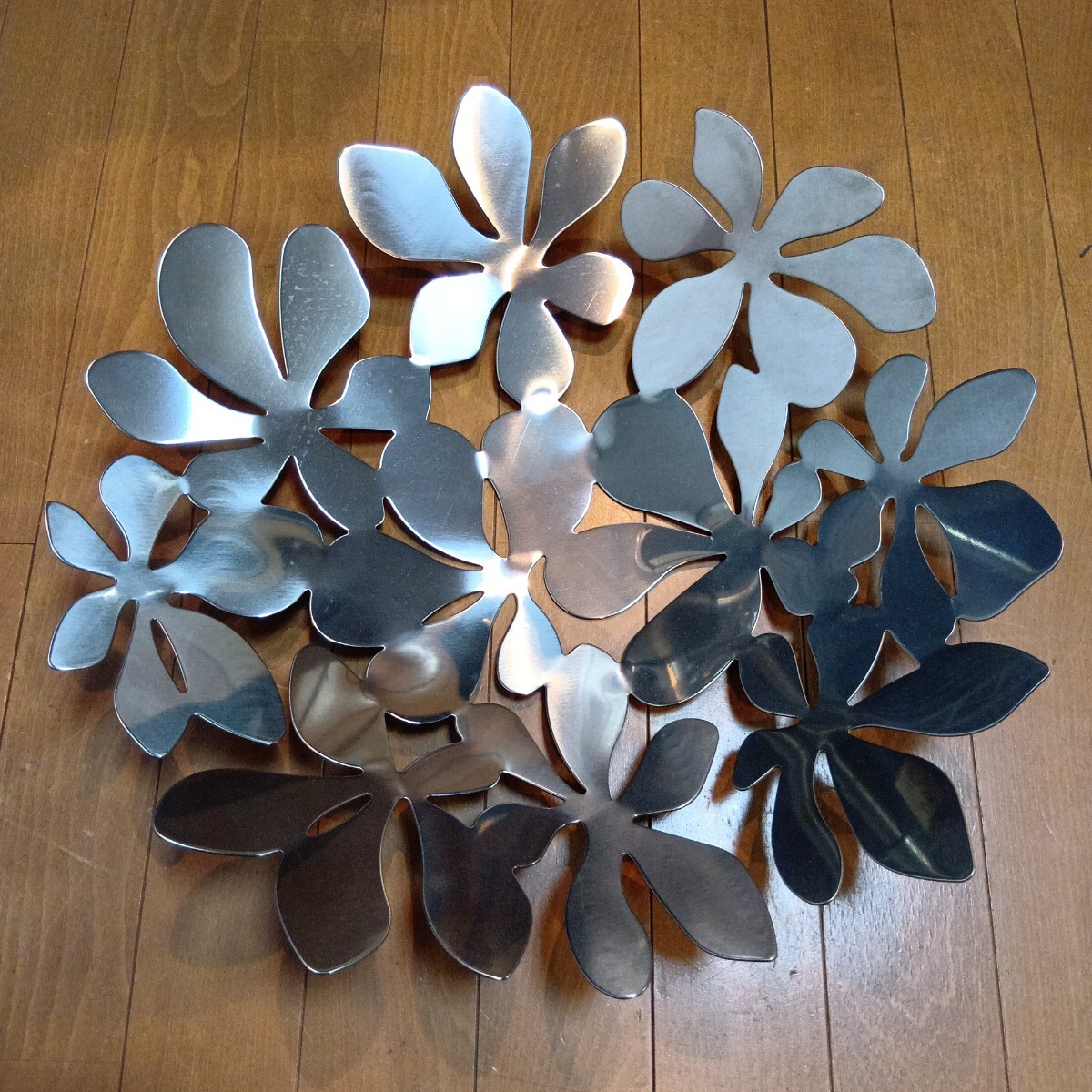 大皿　ステンレス製　盛り皿　果物皿　保管品　　　未使用_画像1