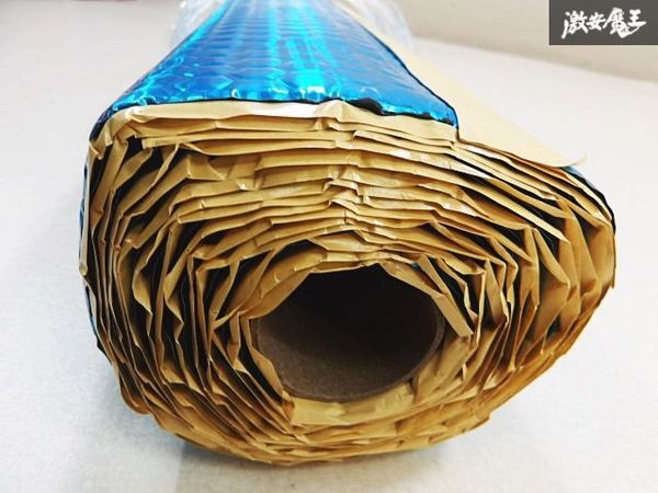 【未使用アウトレット】社外 デッドニング アルミ シート 青 幅46cm 全長5 厚さ約2mm DIY 音質向上 ノイズ軽減 カスタム 棚J-11_画像3