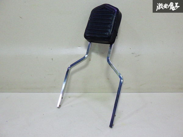 【曲がり無】 社外 バイク用 ２輪車用 CCバー 背もたれ タンデム用 １個 シャフト間：約28cm 全高：約55cm / 全幅：約30.5cm 即納_画像1