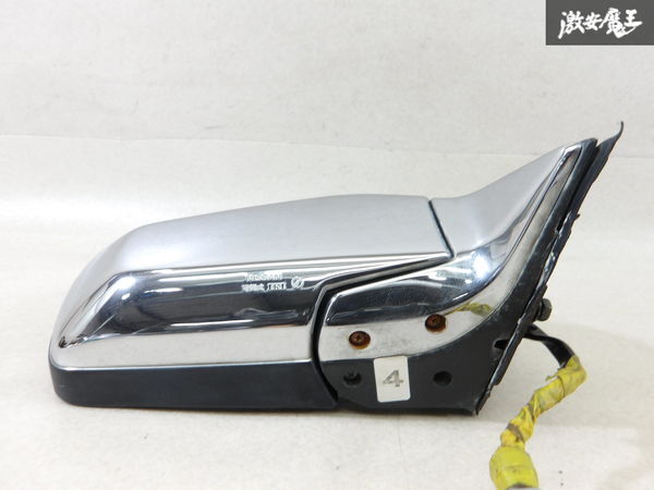 【保証付】日産 純正 WY30 セドリック グロリア 1995年式 ドアミラー サイドミラー 右 右側 運転席側 5P 電動格納 メッキ IKI 棚13-2_画像2