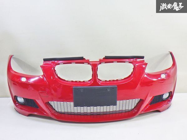 【ストア出品】BMW純正 3シリーズ E92 320i クーペ Mスポ 後期 右H フロントバンパー フォグ付 ソリッド赤系 51118041178 棚2F-G-1_画像1