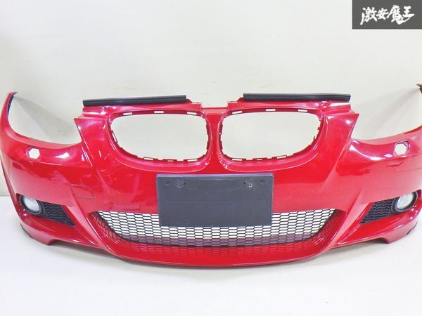 【ストア出品】BMW純正 3シリーズ E92 320i クーペ Mスポ 後期 右H フロントバンパー フォグ付 ソリッド赤系 51118041178 棚2F-G-1_画像3