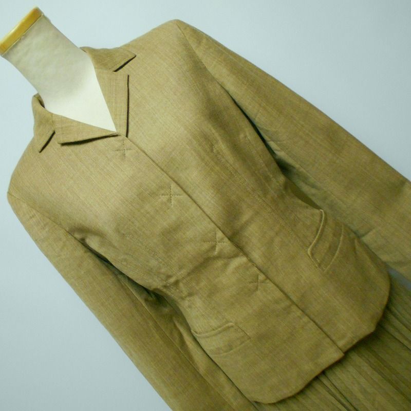 955799 LANVIN ランバン ベージュ系 スカートスーツ セットアップ _画像2
