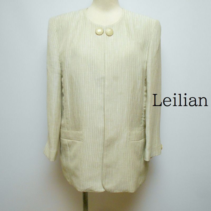 957306 Leilian レリアン グレー系 ジャケット 未使用タグ付 9_画像1