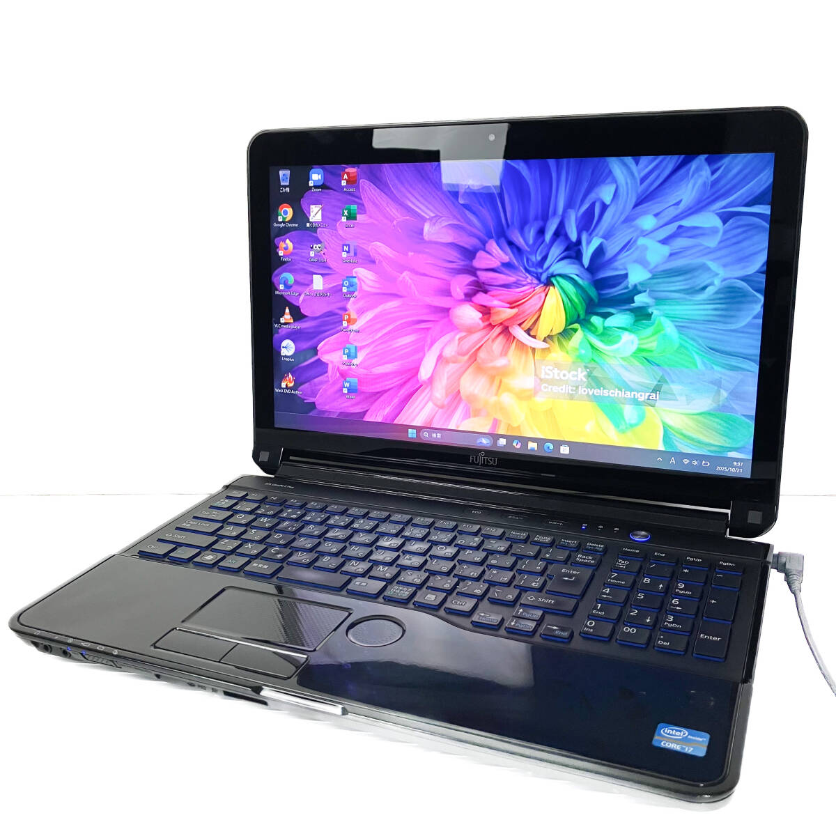 即使用可能 Windows11 Office2021 Quad Core i7 新品SSD512GB メモリ16GB FUJITSU LIFEBOOK Blu-ray Webカメラ 即決特典有 ノートパソコン_画像2